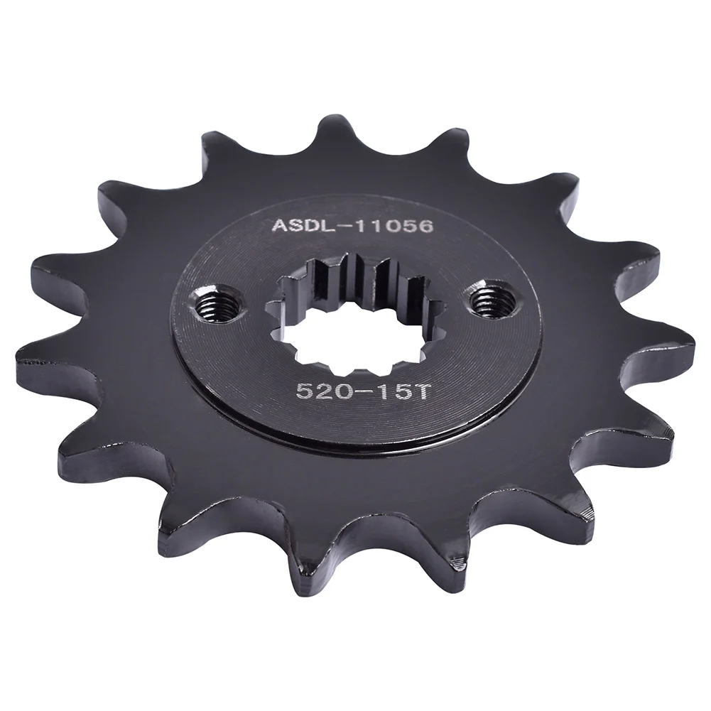 520 15T Driven Gear Front Sprocket for KT/M 250 390 Du/ke RC Adventure for Husqvarna 401 Svartpilen Vitpilen Steel Black