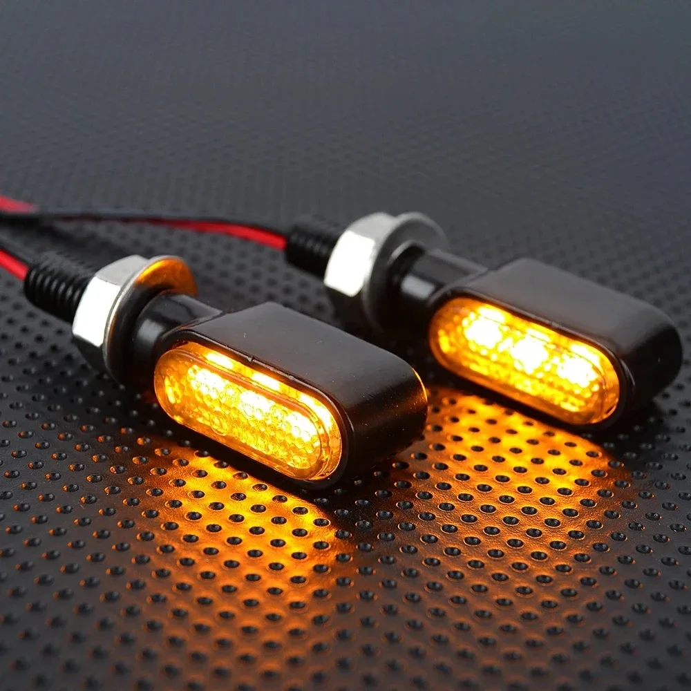 8mm Mini led Motorcycle Turn signal Light lamp Indicators Blinker clignotant moto led for honda yamaha kawasaki cafe racer 12V