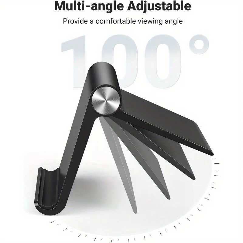 حامل الكمبيوتر اللوحي والهاتف المحمول القابل للتعديل - قاعدة مكتبية قابلة للطي مع مشابك آمنة، مادة PP متينة | حامل اللوحي #4