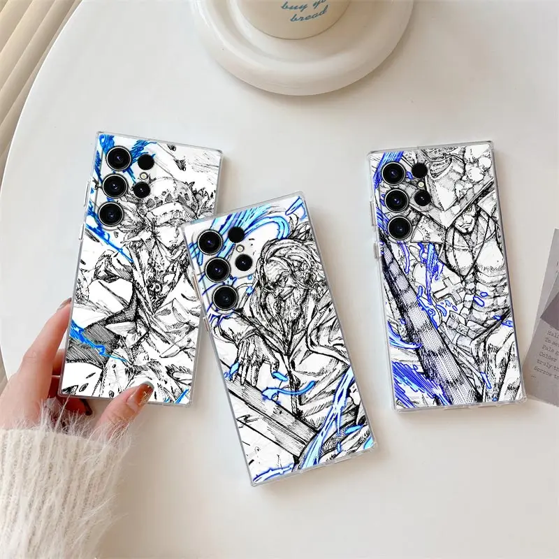 

Ones P-Piece Anime Pirates King S26Ultra Case For Samsung Galaxy S25 S26 S24 S23 Ultra S22 S20 Plus S21 FE A57 Clear Phone Cover