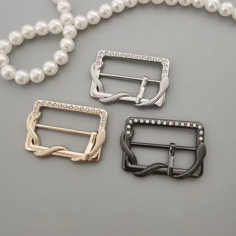 Fashionable Snake-shaped Buckles Luxurious Metal Snake Rectangular Buckle Woman's Coat Belt Sewing Accessories