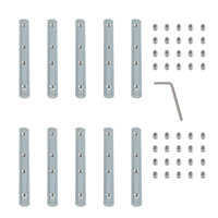 10PCS European Aluminium Extrusion Profile one-word connector  20/30/40 Series Aluminum Profile Straight groove connection joint