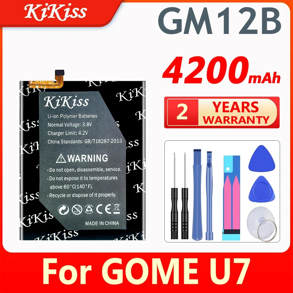 

NEW KiKiss GM12B 4200mAh Replacement Battery for GOME U7 Smart Phone Mobile Phone ACCU Lithium Battery Spare Battery