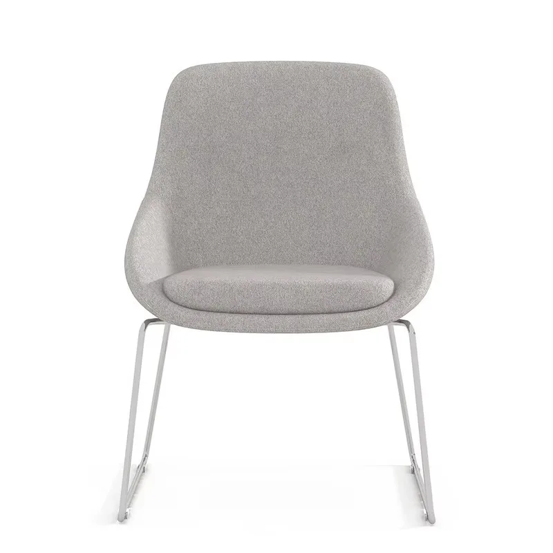 High Density Mold Foam Modern Upholstery OTE Metal Base Hotel Home Dining Designer Leisure Side Chairs