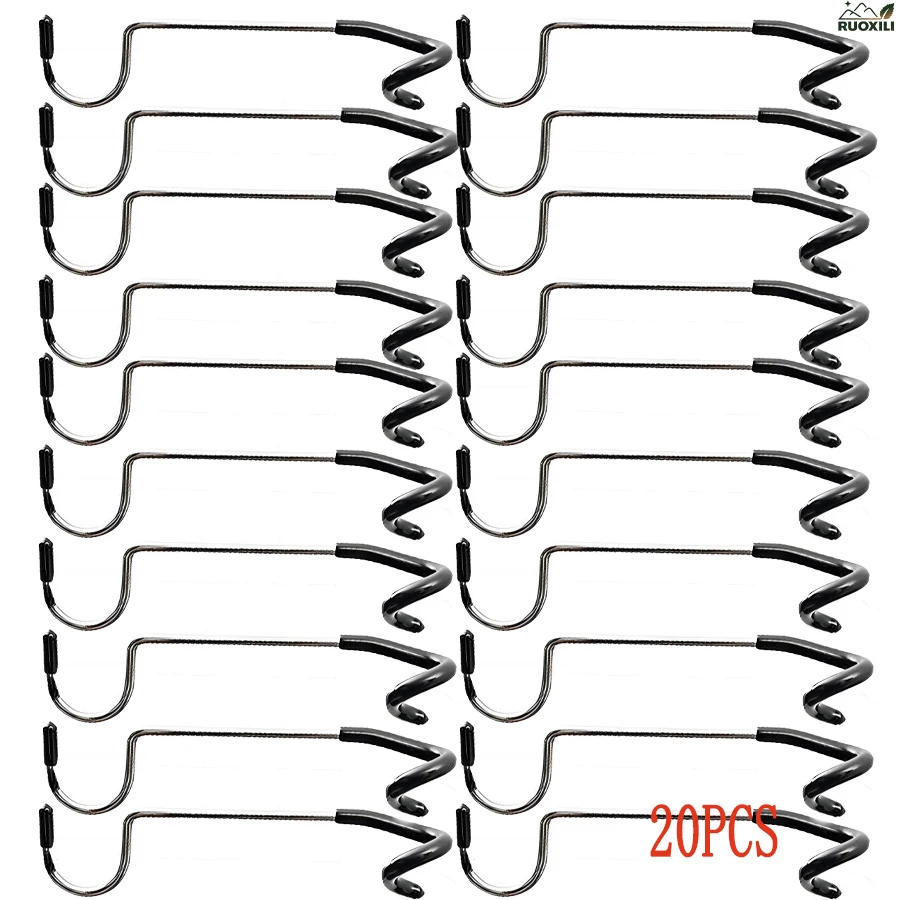 

2/5/10/20pcs Tent Light Camping Hanger S Shape Stainless Steel Non-Slip Lamp Hanger for Camping Lanterns, Outdoor Gear Organizer