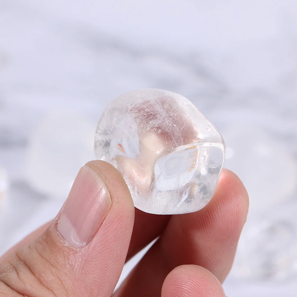 Irregular Natural Clear Quartz Tumble Stones Polished Reiki Healing Crystal Chakra Balancing Fish Tank Garden Decoration