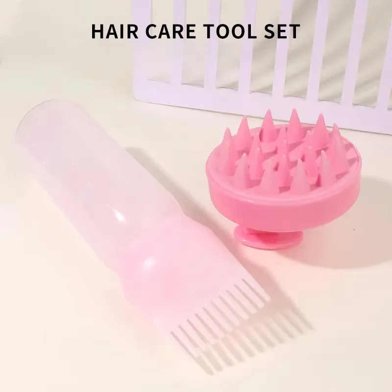 Image 6: Ensemble de brosses à cheveux 2/3/5 pièces, brosse démêlante pour cheveux bouclés secs et humides, poils de bord, peignes à queue de Rat à dents larges