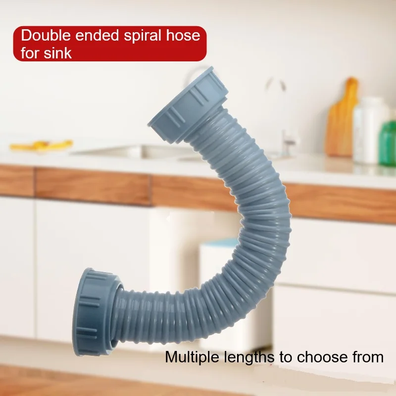 

Бассейн для мытья овощей, двусторонний соединительный шланг с винтовой резьбой, 45/58 мм, выдвижная гофрированная трубка, раковина, слив для горячей воды