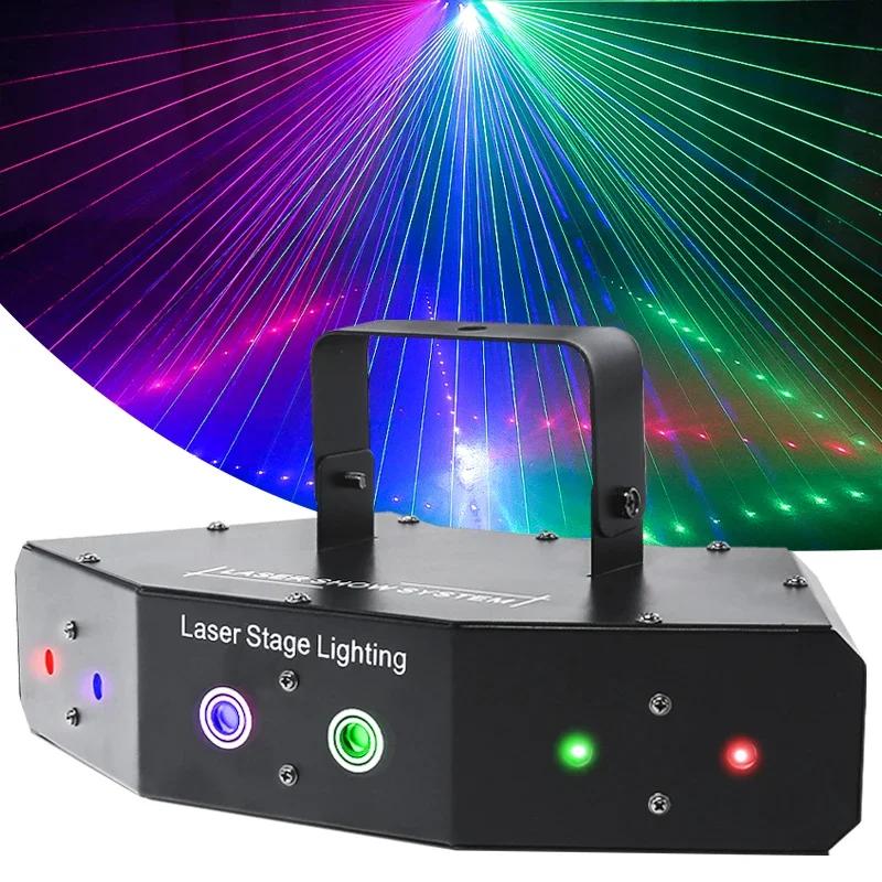 Proyector láser de haz de luz RGB programable, dispositivo Popular para fiesta, discoteca, Galaxia, navidad