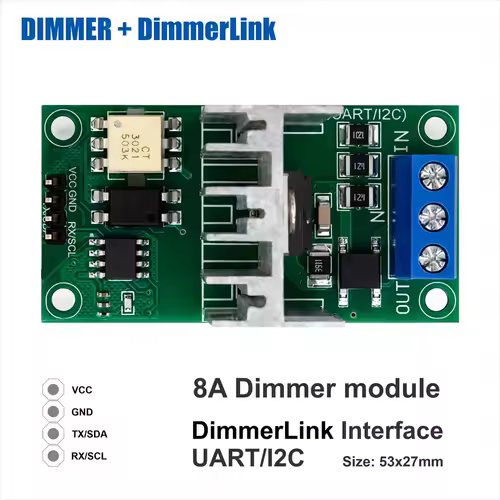 AC Light lamp dimming and motor Dimmer Module, 1 Channel, 3.3V/5V logic, AC 50/60hz, 220V/110V - 600V - Image 4