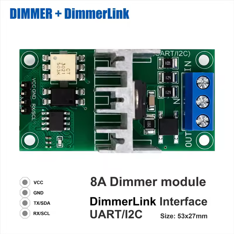AC Light lamp dimming and motor Dimmer Module, 1 Channel, 3.3V/5V logic, AC 50/60hz, 220V/110V - 600V - Image 4