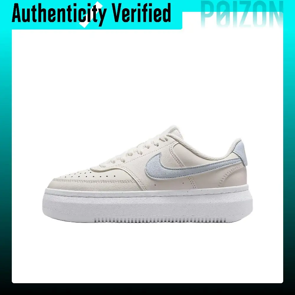 Nike Court Vision Alta Low top Tennis Shoes Women's Beige Blue DZ5394-106