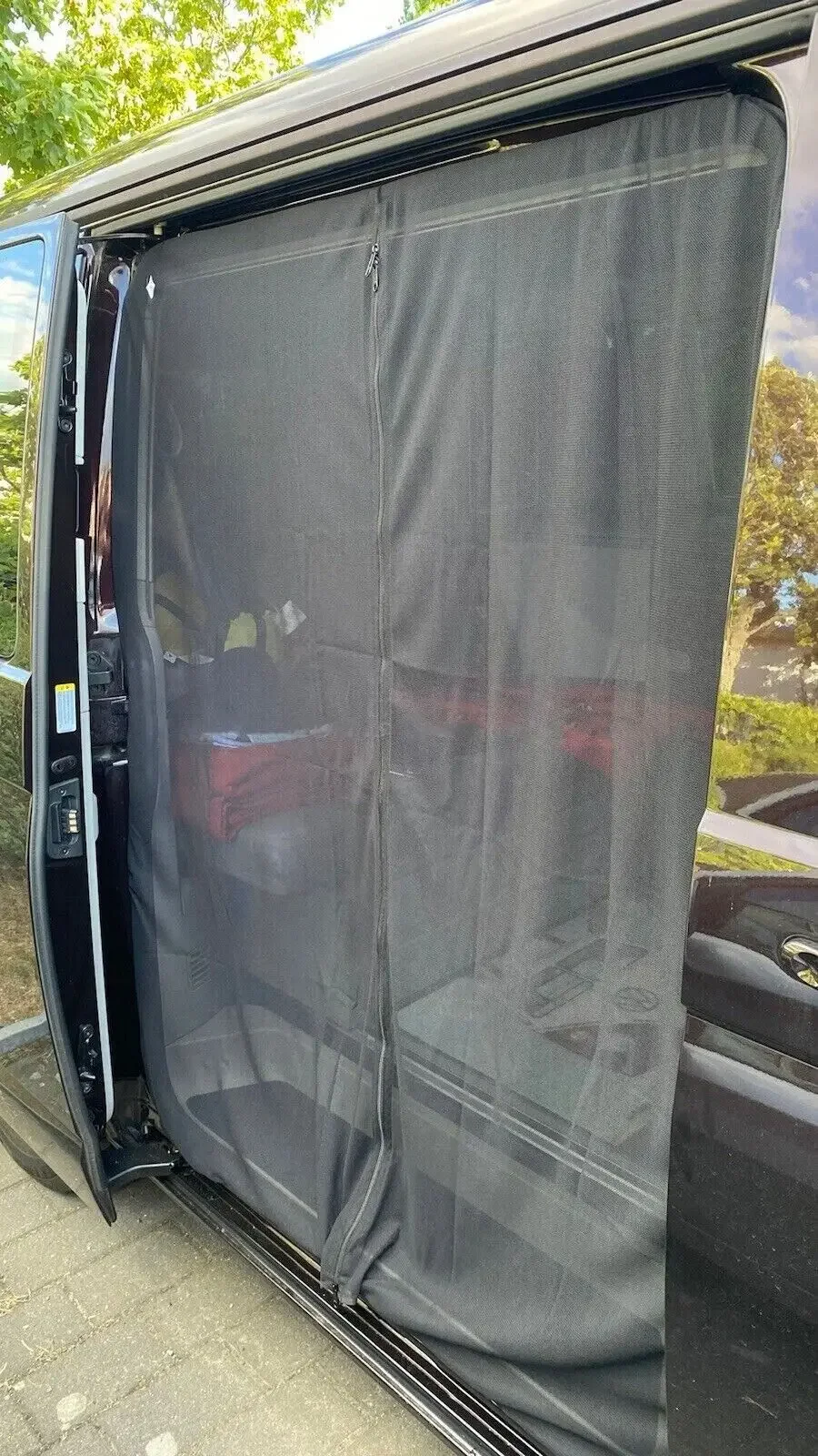 Fly ScreenNet Car Tailgate Mosquito Net Magnetic Curtains Car Sunshade ScreenNet Trunk Ventilation Mesh for VW T5 T6 SlidingDoor