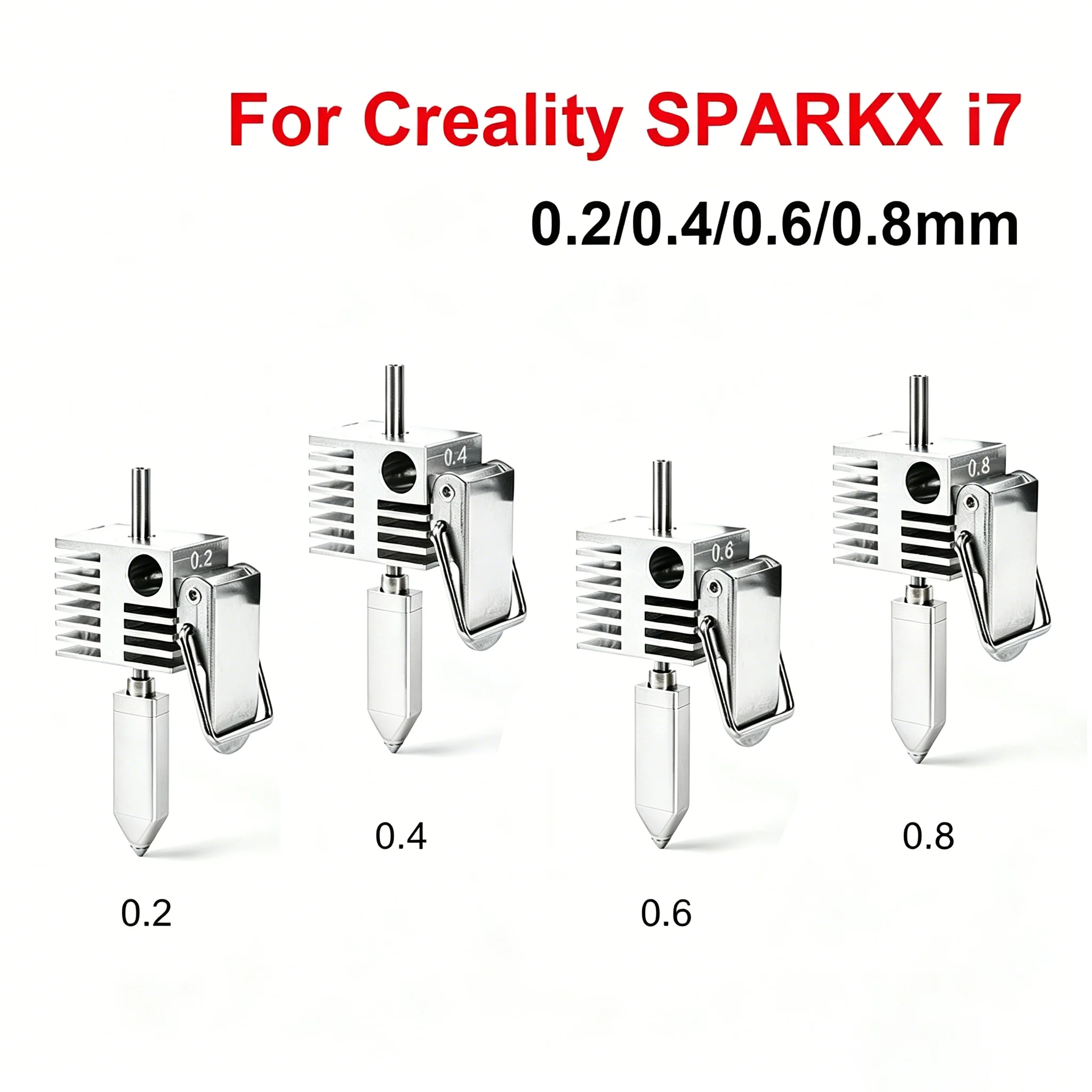 

For Creality SPARKX i7 Quick-Release Integrated Hotend Assembly 0.2mm/0.4mm/0.6mm/0.8mm 3D Printer Replacement Part