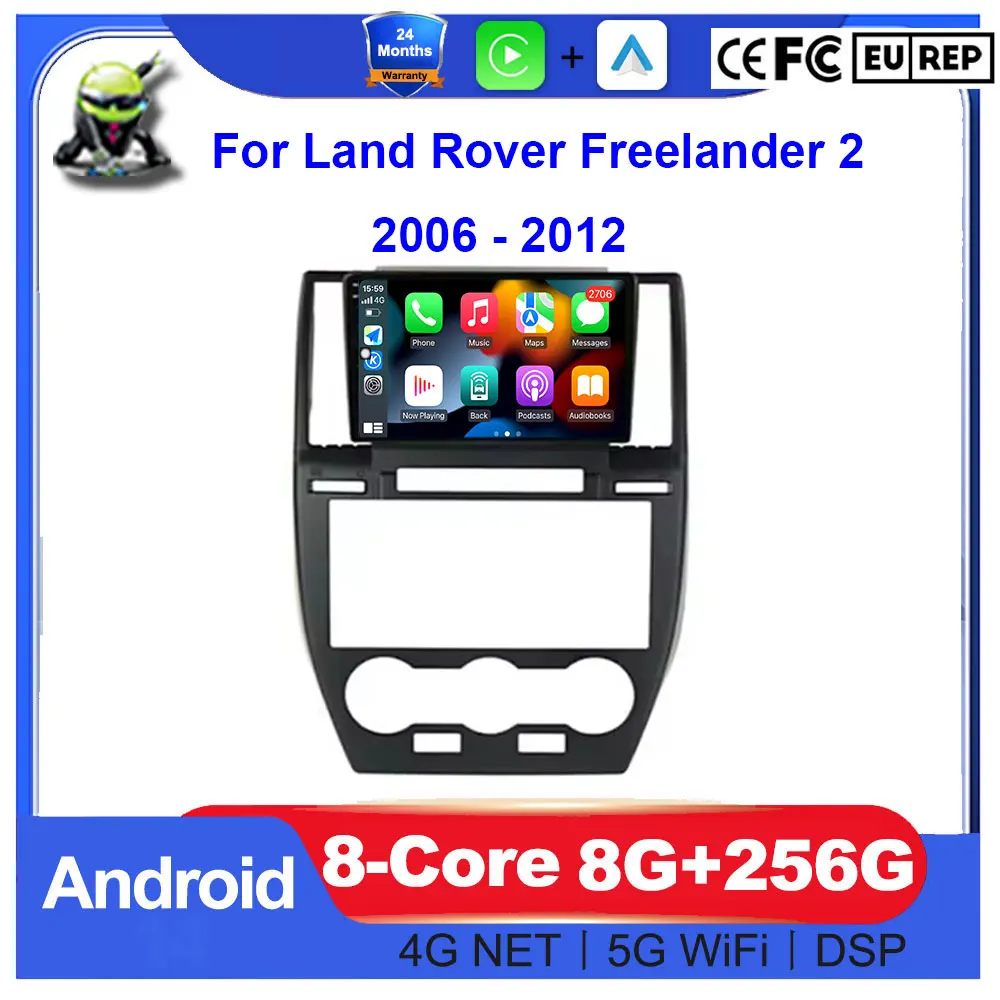 

For Land Rover Freelander 2 2006 - 2012 Android Auto Car Radio Multimedia Video Player GPS Navigation Apple Carplay No 2Din DVD