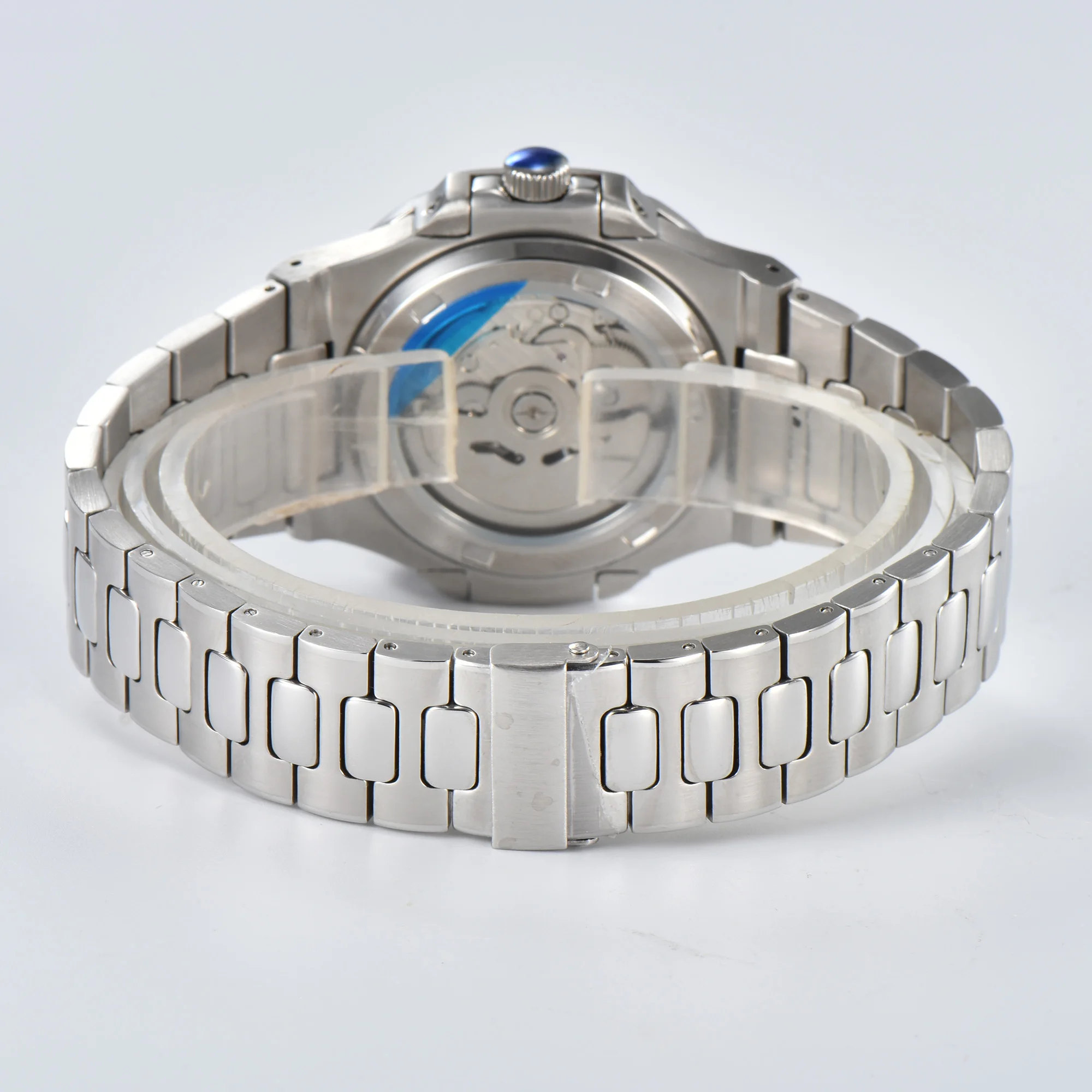 カスタマイズされた時計 43 ミリメートル NH38a メンズ腕時計機械式中空時計 316L ステンレス鋼サファイアガラスシェル防水時計 10ATM