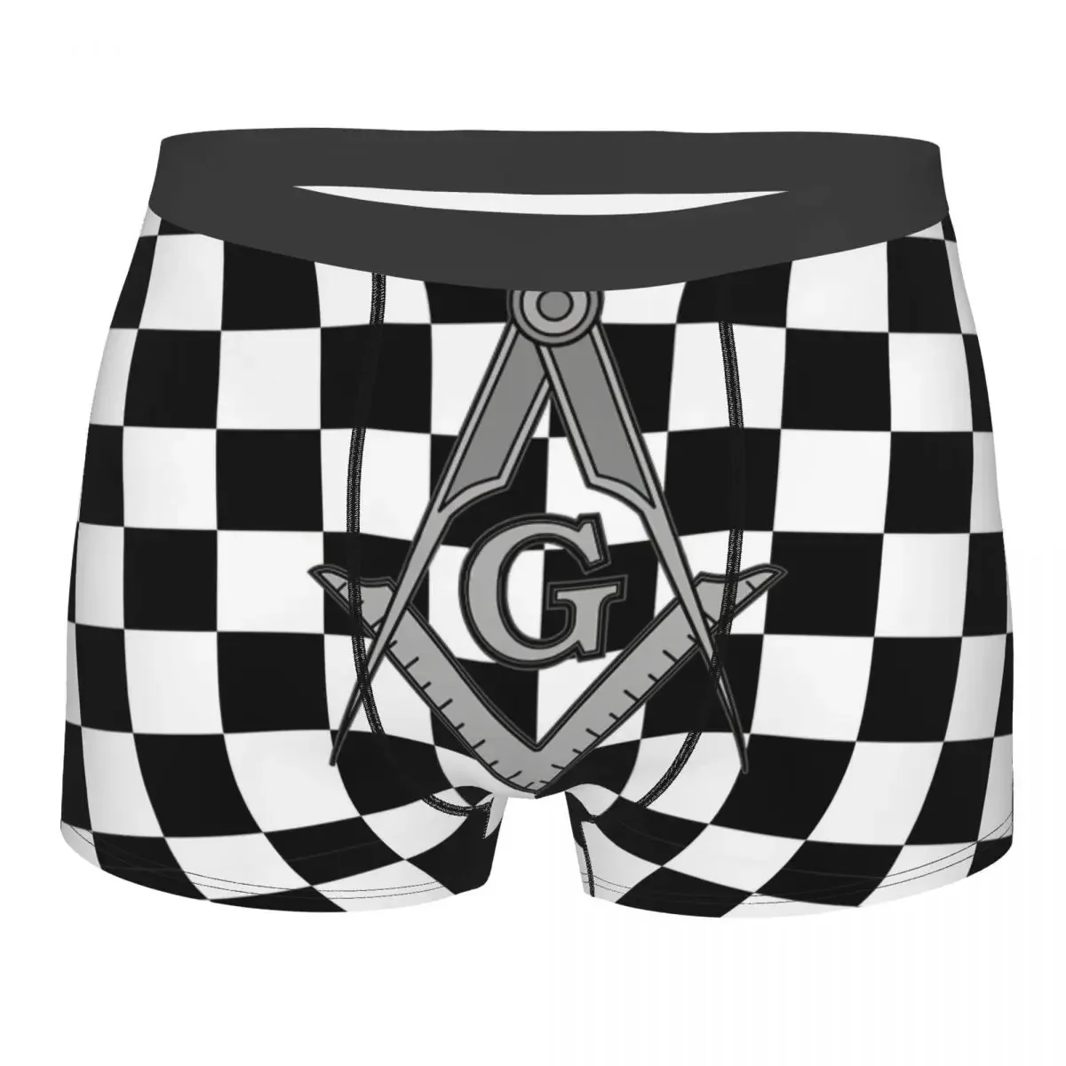 Freemason Square And Compass Masonic Carpet Underpants Homme Panties Male Underwear Print Shorts Boxer Briefs