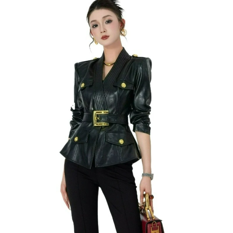 Internet Celebrity Popular Coat Women 2026 Spring and Autumn Fashion Thin Waist Temperament Commuting Design Sense Coffee Coat