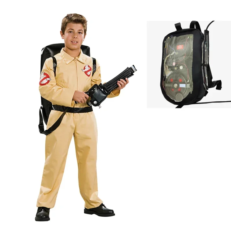 Ghostbusters Costumi Cosplay Costume di Halloween per bambini Ragazzo Giocattoli Anime Ghostbusters Armi Tute Abiti di carnevale Vestiti Q