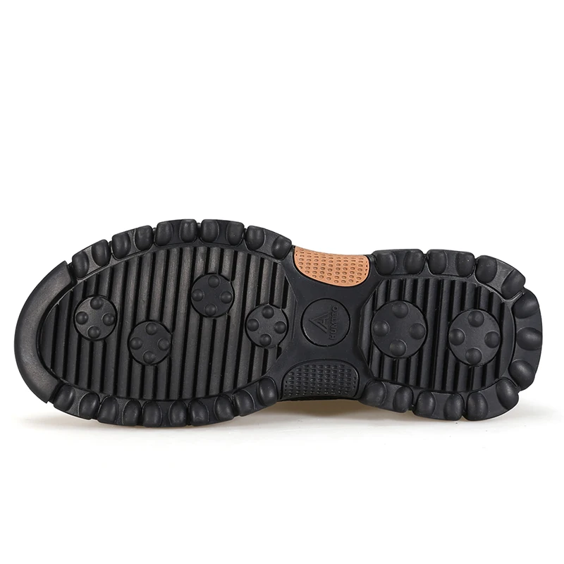 HUMTTO Leather Climbing Trekking Shoes for Men Waterproof Sports Hiking Shoes Mens Luxury Designer Outdoor Safety Sneakers Male