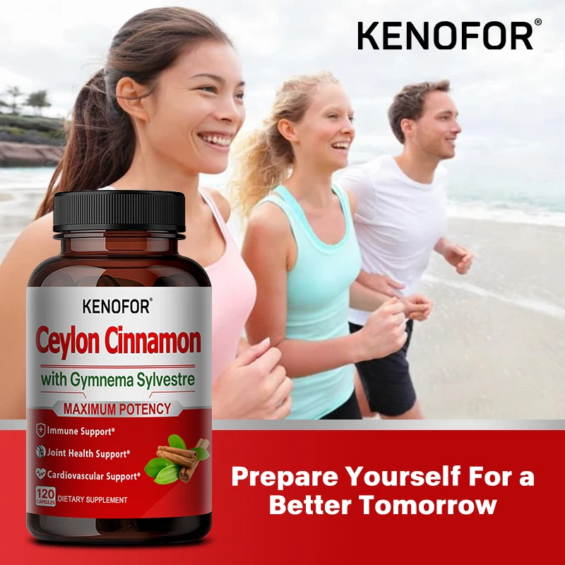 Ceylon Cinnamon with Gymnema Sylvestre Capsules Antioxidant for Immune System, Cardiovascular and Bone Joint Health