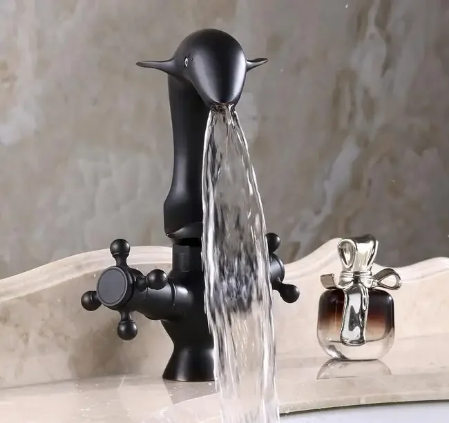 Vidric Dolphin Shape basin mixer bathroom hot and cold water sink faucets bath washbasin taps