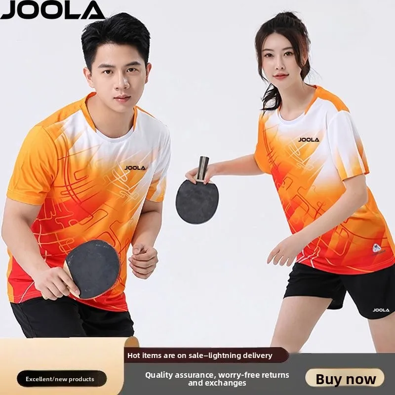 

JOOLA Quick Drying Table Tennis Suit Set Summer Men's and Women's Sports Leisure Quick Drying Breathable Two piece Set
