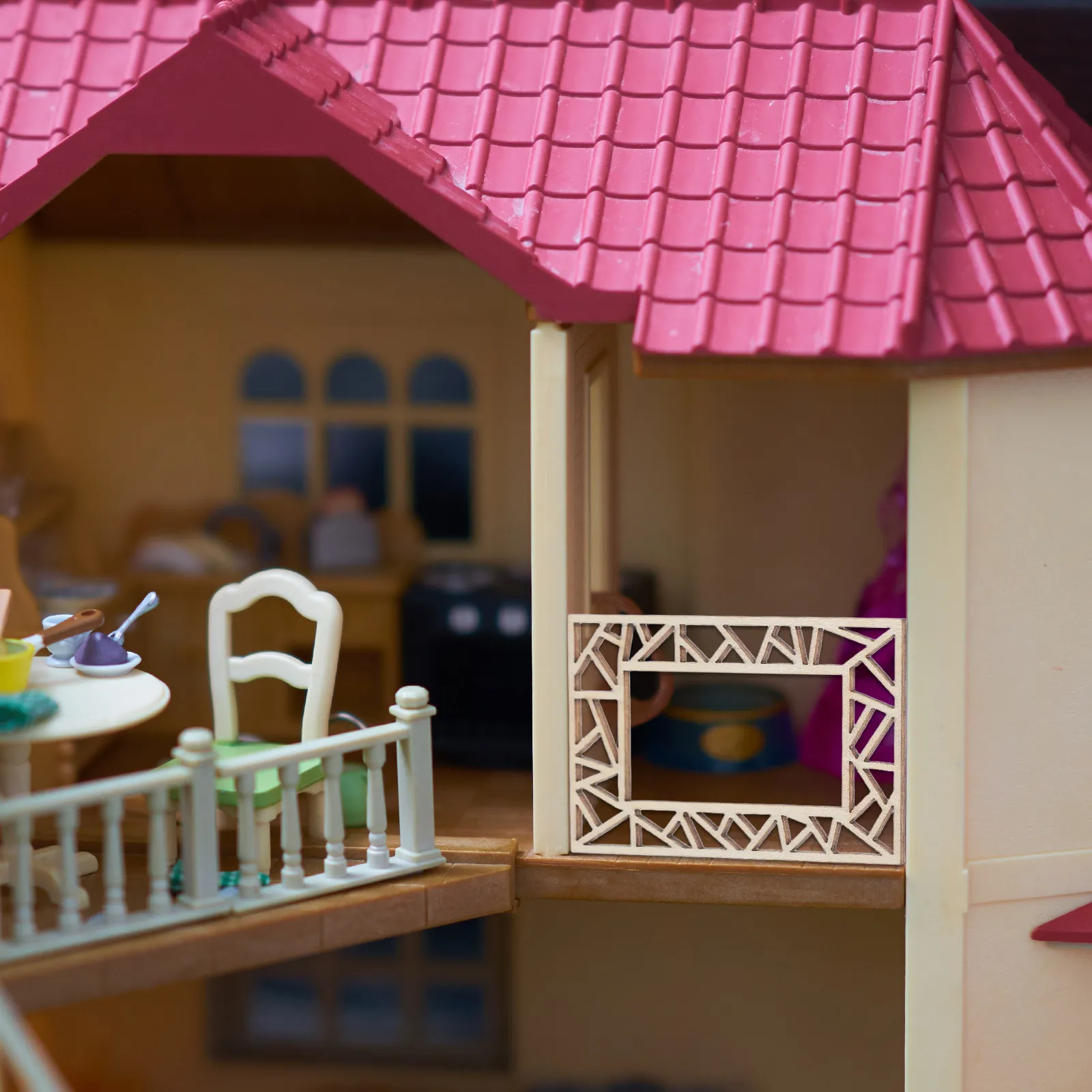 8Pcs Chinese Style Wooden Miniature Windows for Dollhouse DIY Craft Kits Sand Table Models Architectural Mini House Accessories