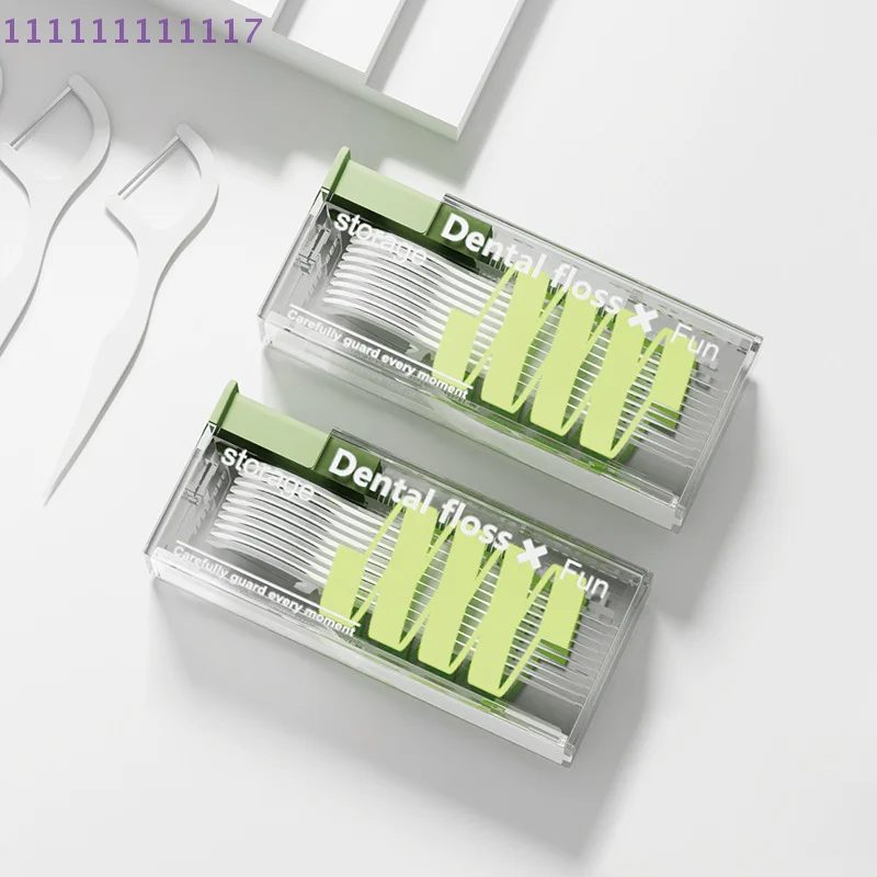 

10Pcs Dental Floss Picks Storage Box Auto Refillable Oral Hygiene Care Floss Dispenser - Convenient Dental Flosser Holder