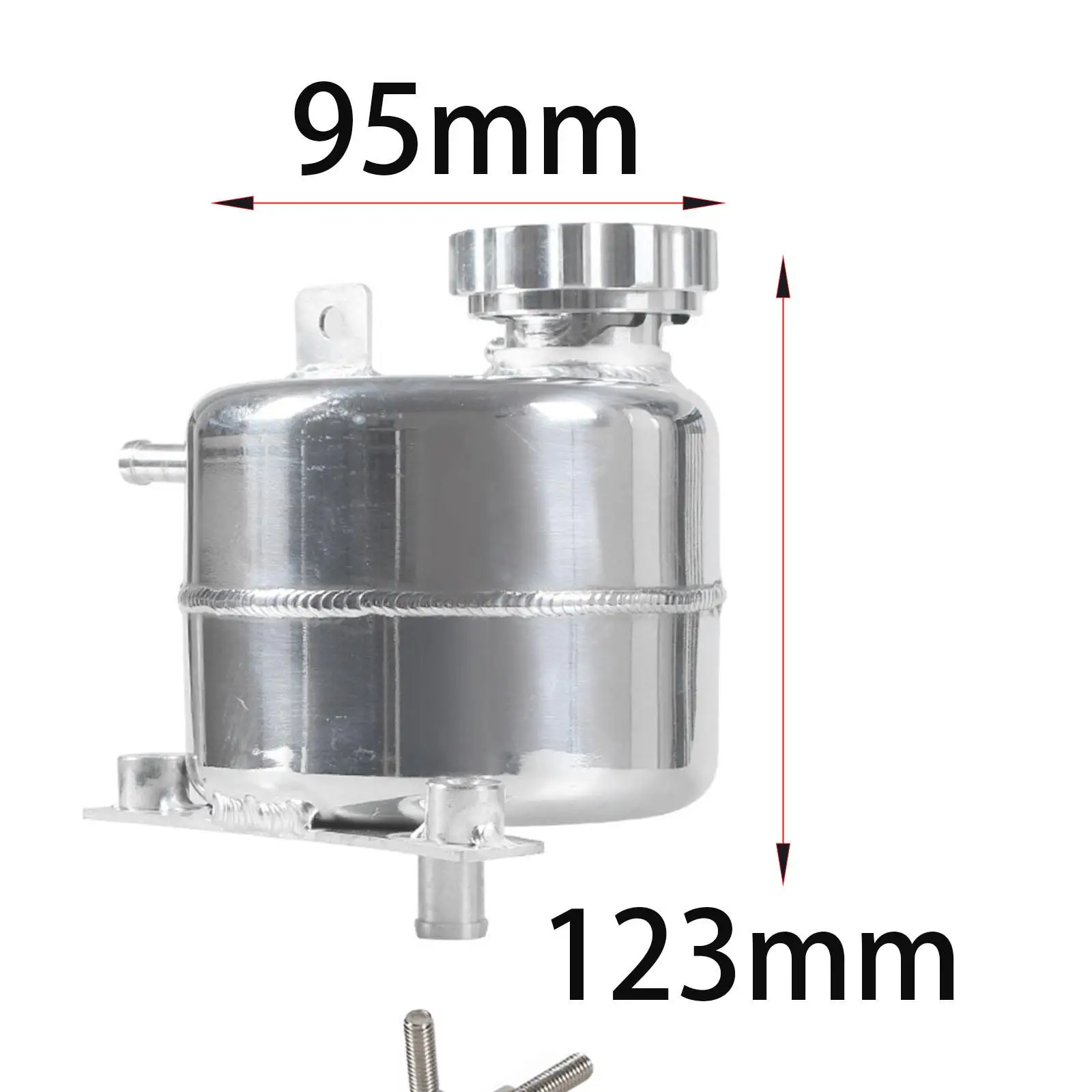 냉각수 물 팽창 탱크, 알루미늄 합금, 저수 탱크, 123mm x 95mm