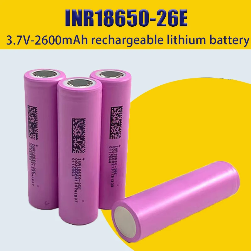 Original INR 26F18650B 3.7V High Capacity 2600mAh 18650 Flat Head High Current Rechargeable Lithium Battery