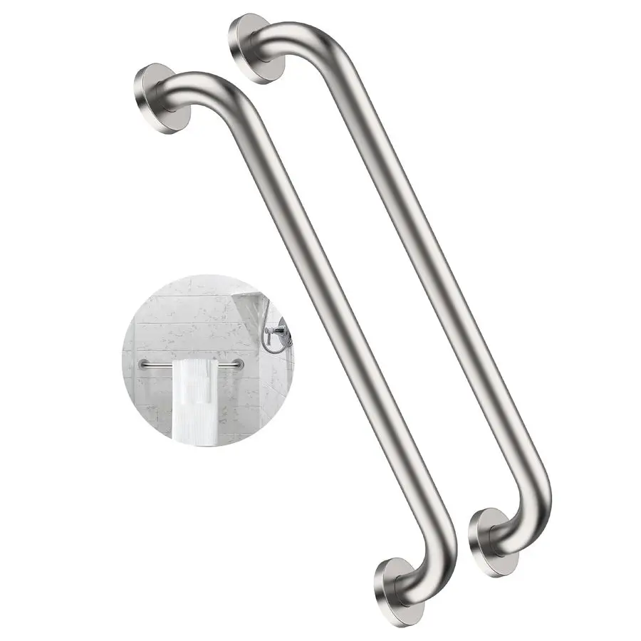 

Pack 24 Inch Shower Grab Bar, Satin Brushed Nickel Stainless Steel Bathroom Grab Bar, Shower Balance Bar,Safety Hand Rail Suppor