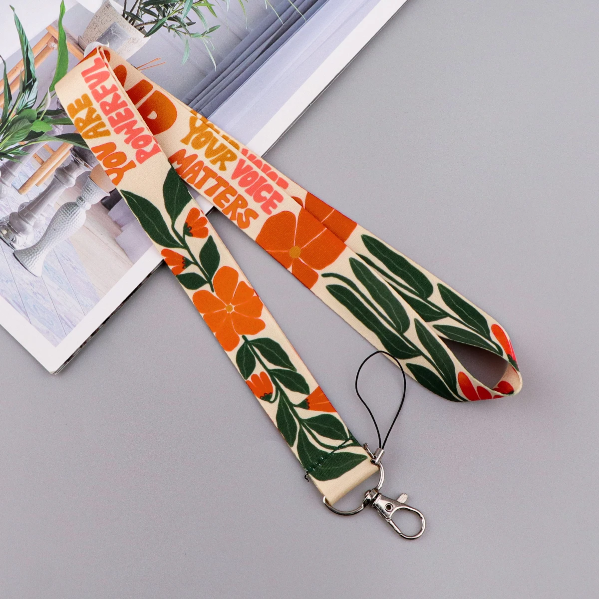 

Quotation Lanyard Rope Keychain for Key Neck Strap ID Credit Card Badges Holder Mobile Phone Work Pass Bus Card Accessories