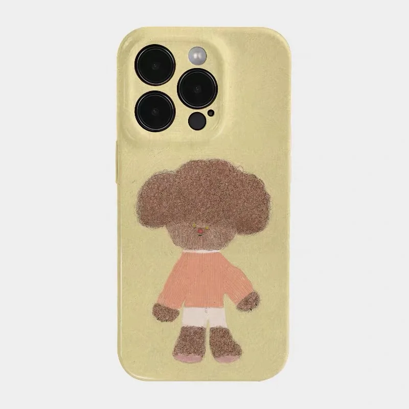 

Brown Curly Haired Puppy Phone Case for IPHONE 17 Air 16E 15 PROMAX 14 Plus 13 12 MINI 11 PRO 16Plus XR XS Acrylic Phone Cover