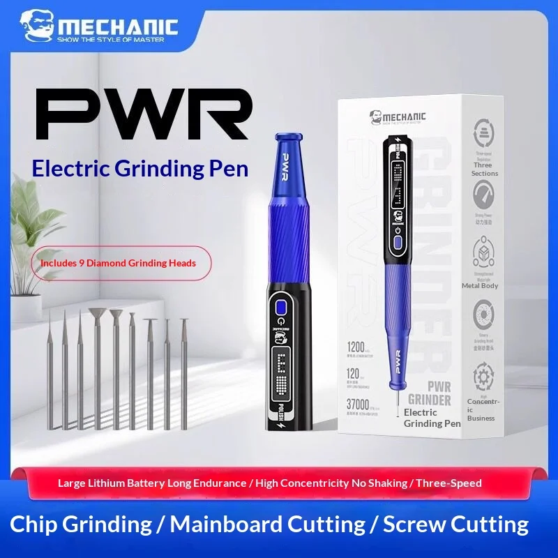 MECHANIC PWR Rechargeable Mini Electric Grinder, Polishing & Engraving Pen for Cutting, Phone Chip Repair