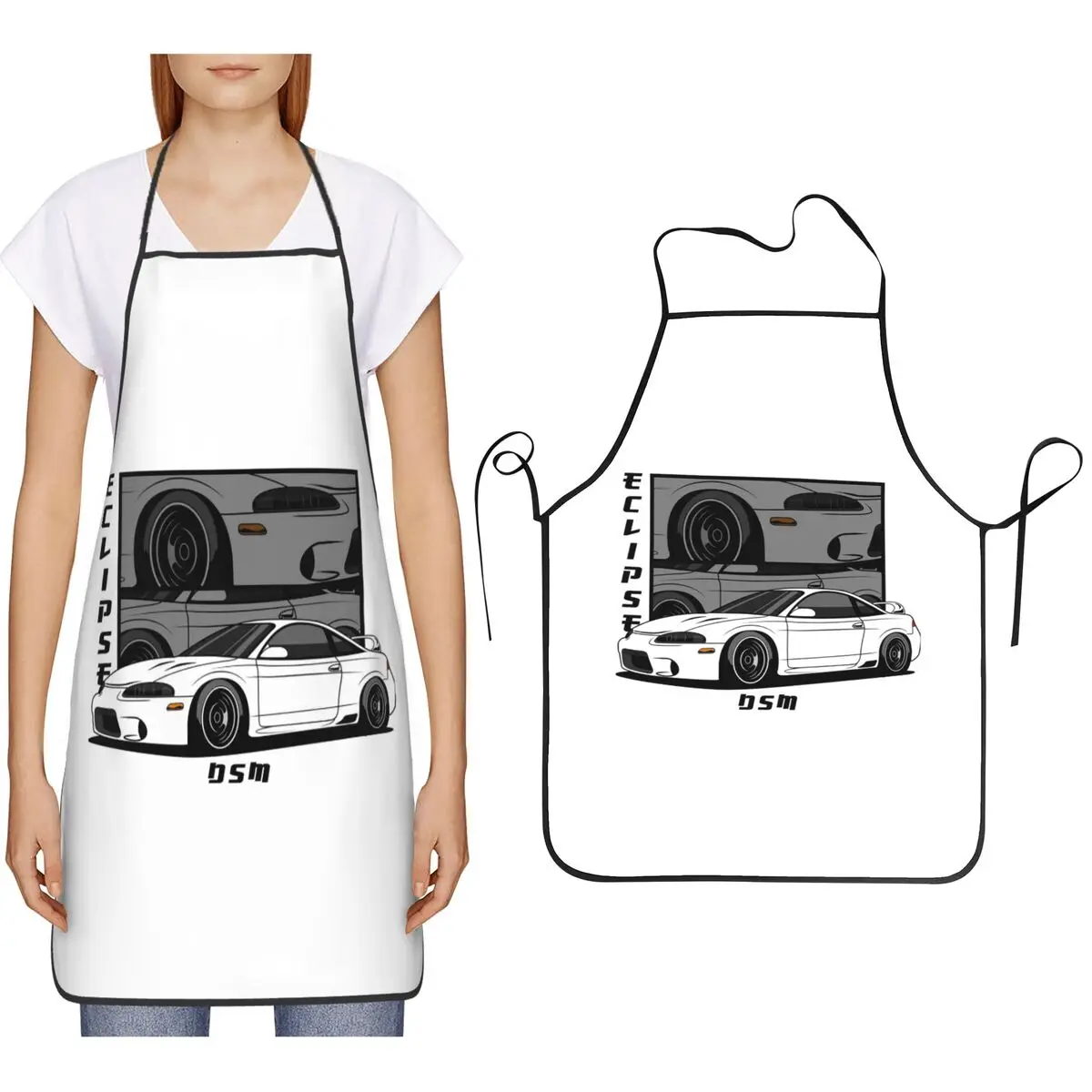 Eclipse 2G Comic Apron Chef Cooking Baking Tablier Bib Kitchen Cleaning Pinafore for Women Men Gardening