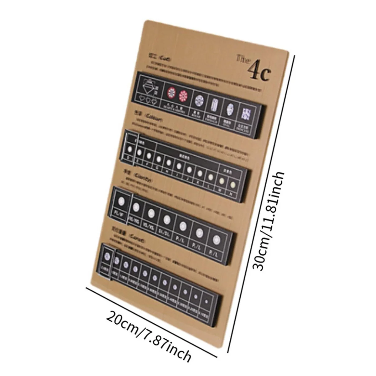 A79G الماس لوحة التدرج 4C عرض مجلس أداة تحديد المجوهرات أداة التدريس الدعامة لتصنيف التعليم ، C