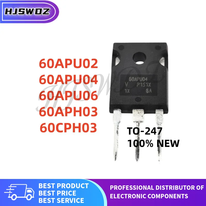 5PCs/lot 60APU02 60APU04 60APU06 60APH03 60CPH03 TO-247 Fast recovery rectifier diode NEW