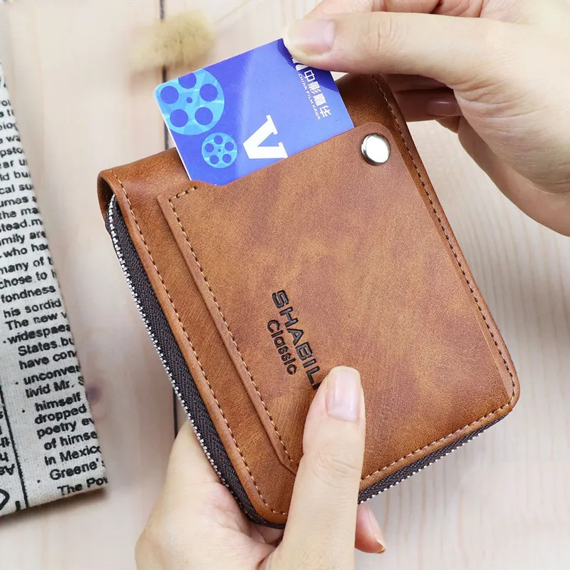 2024 New Short Wallet External Draw Card Fashion Multifunctional Large Capacity Card Holder