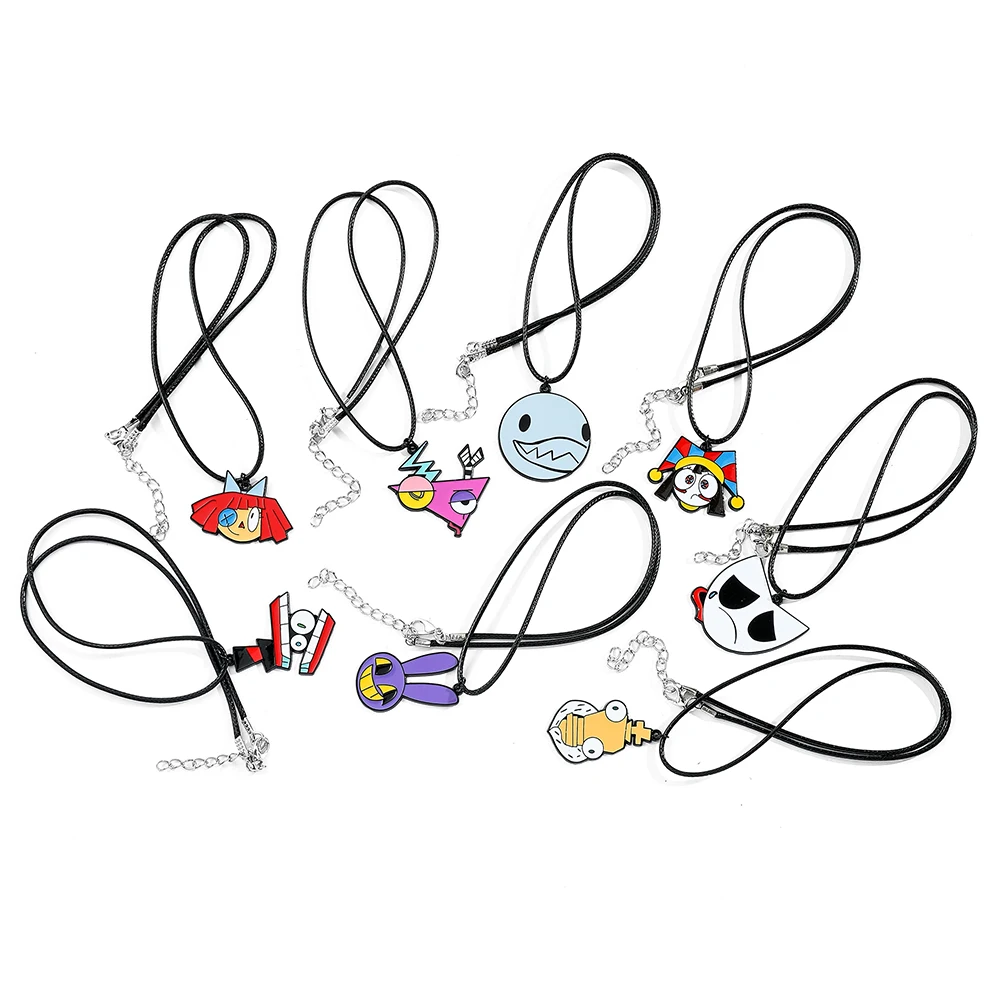 Fashion Necklace The Amazing Digital Circus Necklaces Game Peripheral Cartoon Clown Pendants Kids Studengts Toys Birthday Gifts