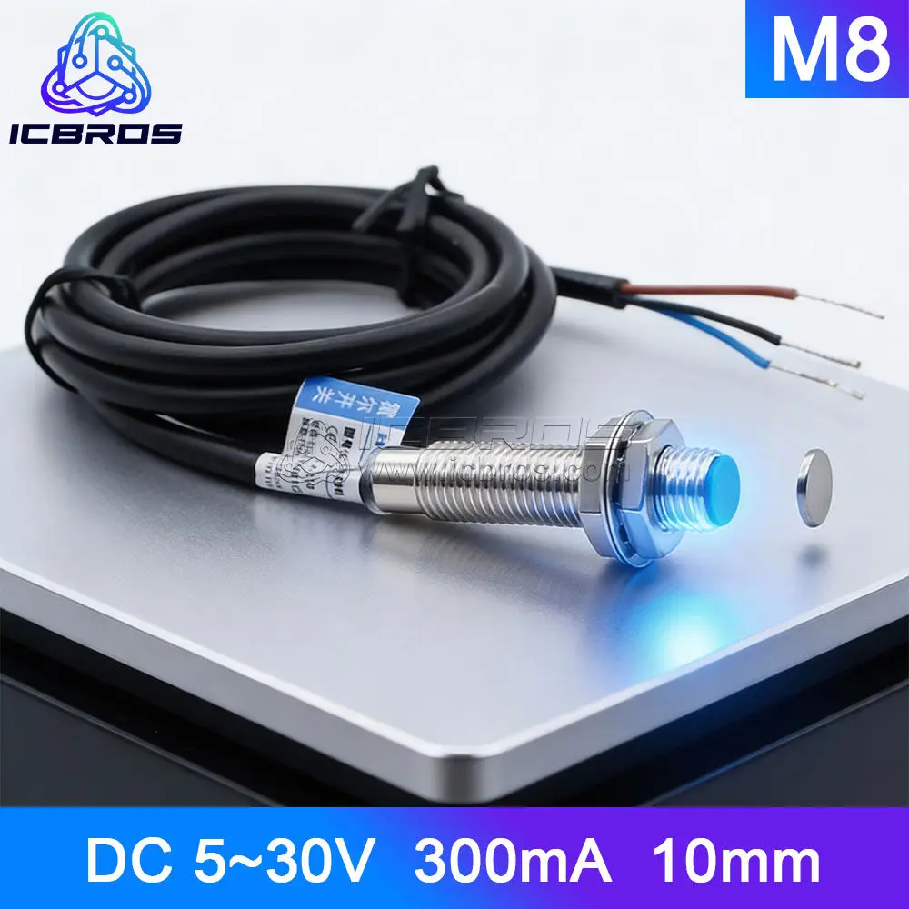 Hall Sensor NJK-5001A Three Wire PNP Normally Open Magnet Supply