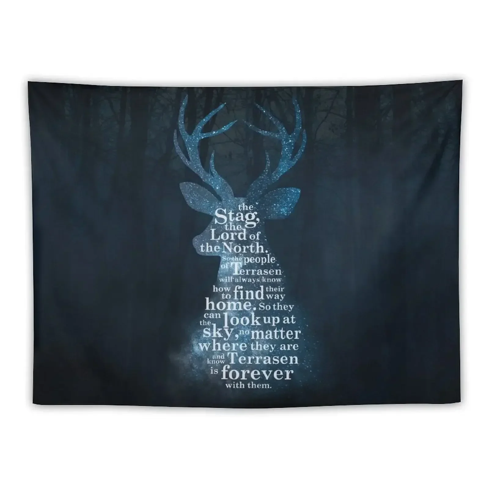 Throne of Glass - The Stag, the Lord of the North Tapestry Wall Coverings Home Supplies Wall Decorations Tapestry