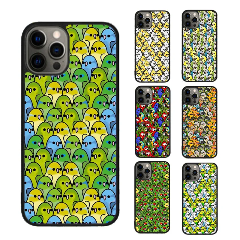 Parrot Birds Cockatiel Phone Case cover For iPhone SE2020 15 16 14 13 Pro Max Coque 12 11 Pro Max For Apple 8 PLUS 7 fundas