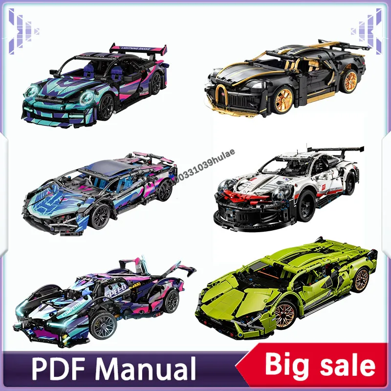 

Набор из 1000+ деталей: Технический гоночный суперкар, механический конструктор-головоломка, игрушка-машинка, подарок на Рождество и на каждый день