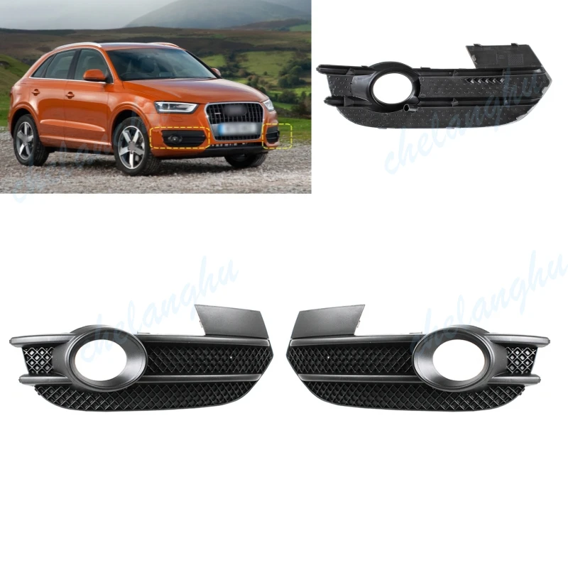 

Front Bumper Fog Lamp Frame For Audi Q3 2011 2012 2013 2014 Fog Light Cover Grille Car Accessory 8U0807682A 8U0807681A