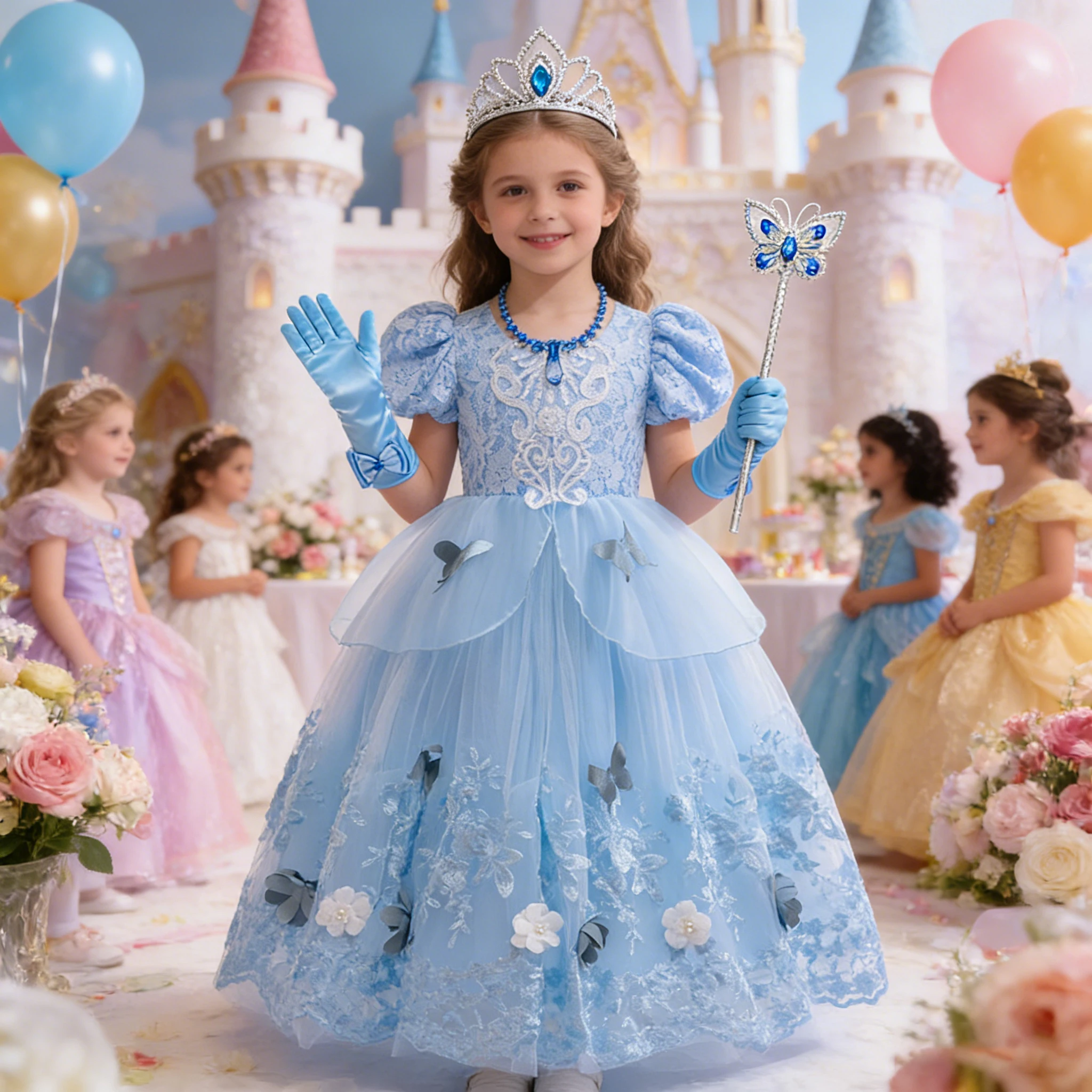 

Карнавальный костюм и аксессуары для маленьких девочек, нарядное платье принцессы для девочек 3-10 лет, платье принцессы на день рождения для девочек 3-10 лет