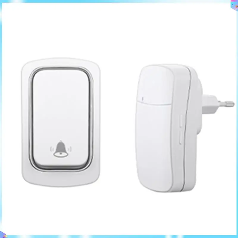 N93R Wireless Doorbell Without Batteries Waterproof Outdoor Kinetic Bell Self-Powered Button EU Plug