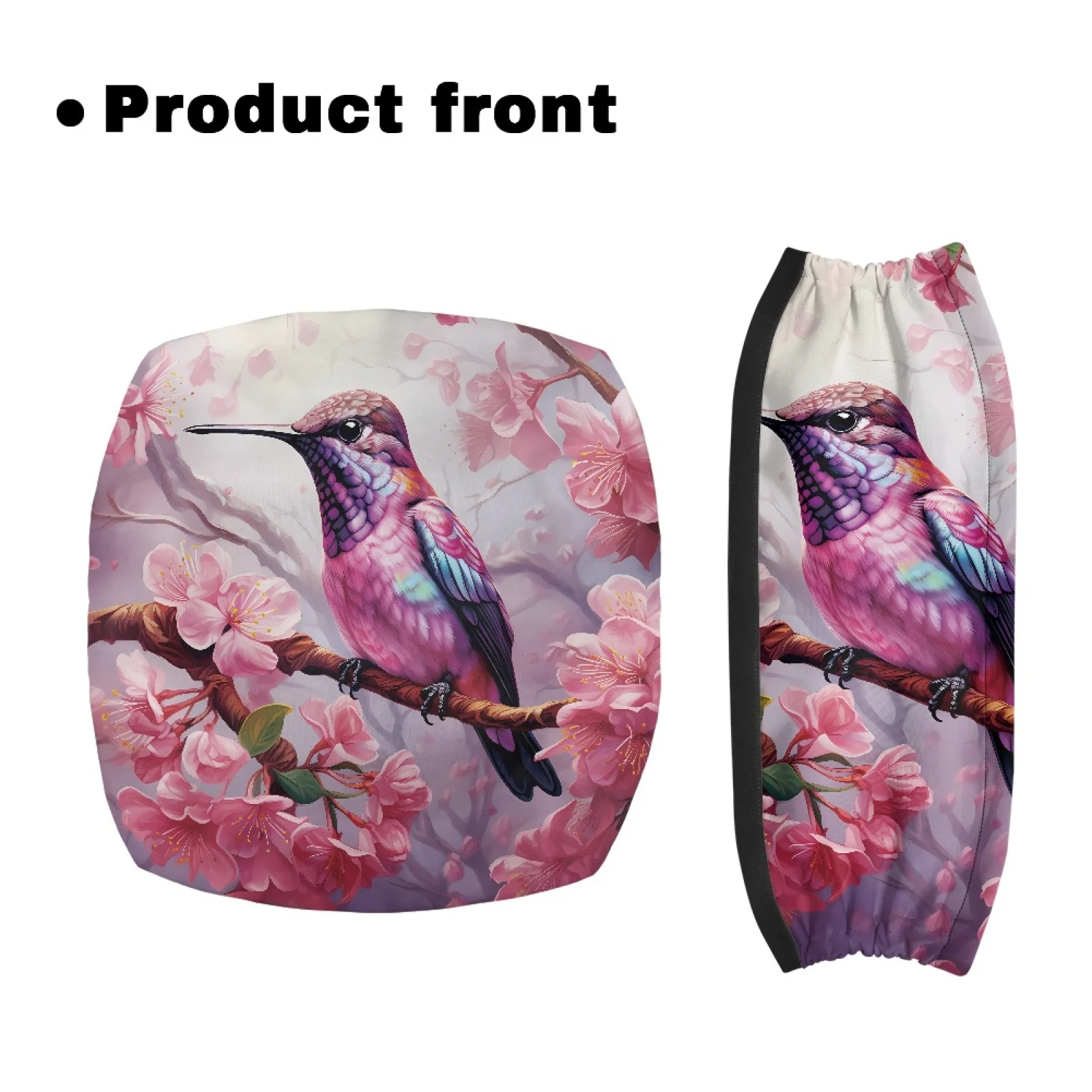 Coloranimal Durable Easy Install 2 Pieces Set Walker Seat Cover for Senior for Outdoor Cherry Blossom Bird Print