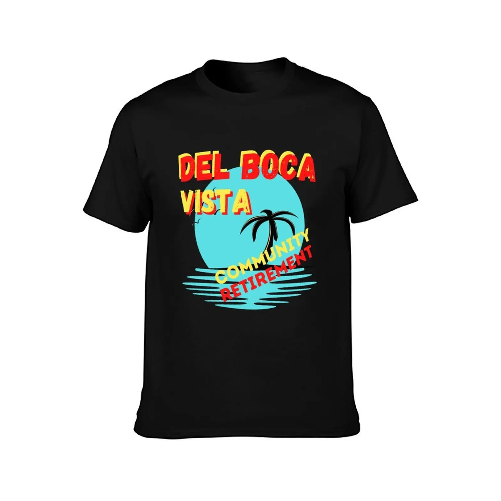 Del Boca Vista Faded T-Shirt Soft Anti-Shrink Cotton Tee