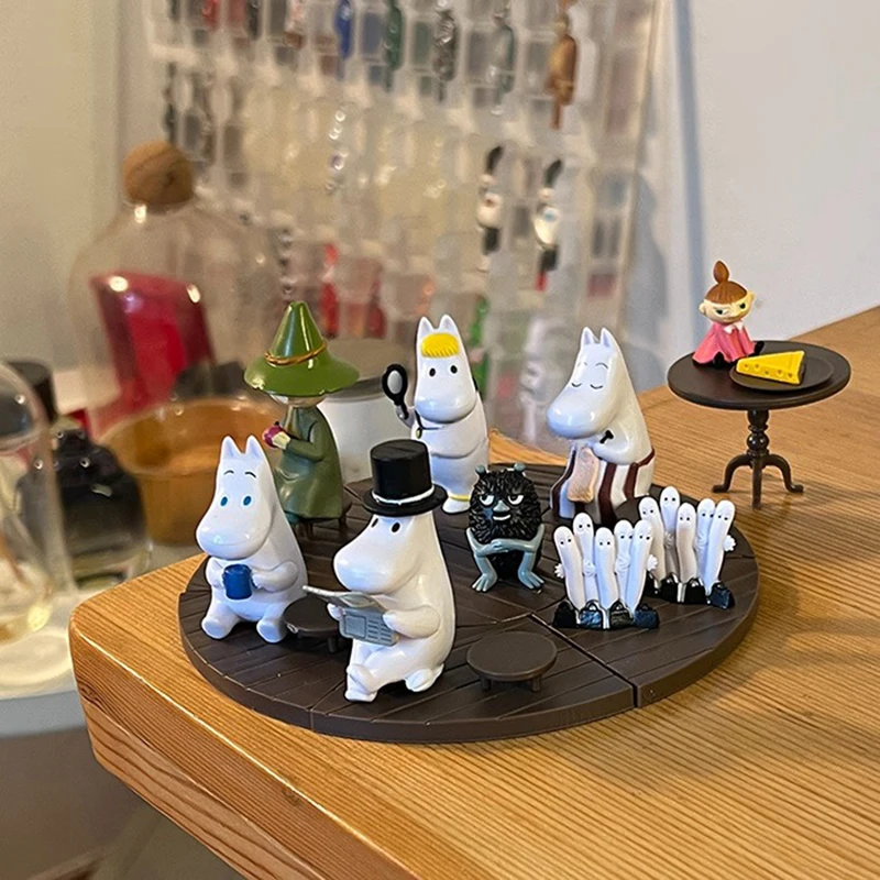 8Pcs/Set Anime Moomin Characters Blind Box Kawaii Little My Snufkin Q Version Action Figure Toys Cute Collectible Figure Model